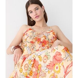 39. J.Crew Keyhole cotton poplin maxi dress in placed floral